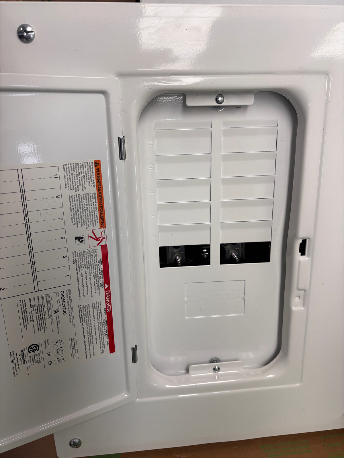 8 Loop Panel Homeline 8 Circuit Panel 125amp 240v main lugs new